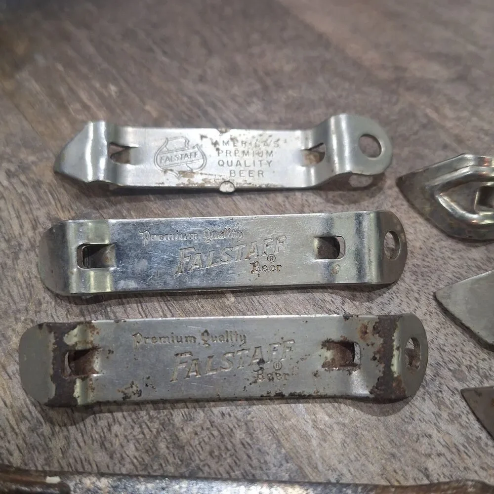 Vintage Metal Bottle Openers Beer Lot of 9 Stag, Falstaff, Pabst, Hamm, Schlitz